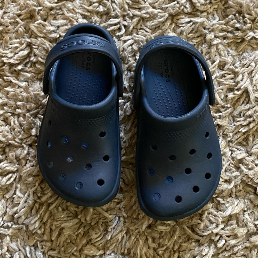 Toddler navy blue Crocs